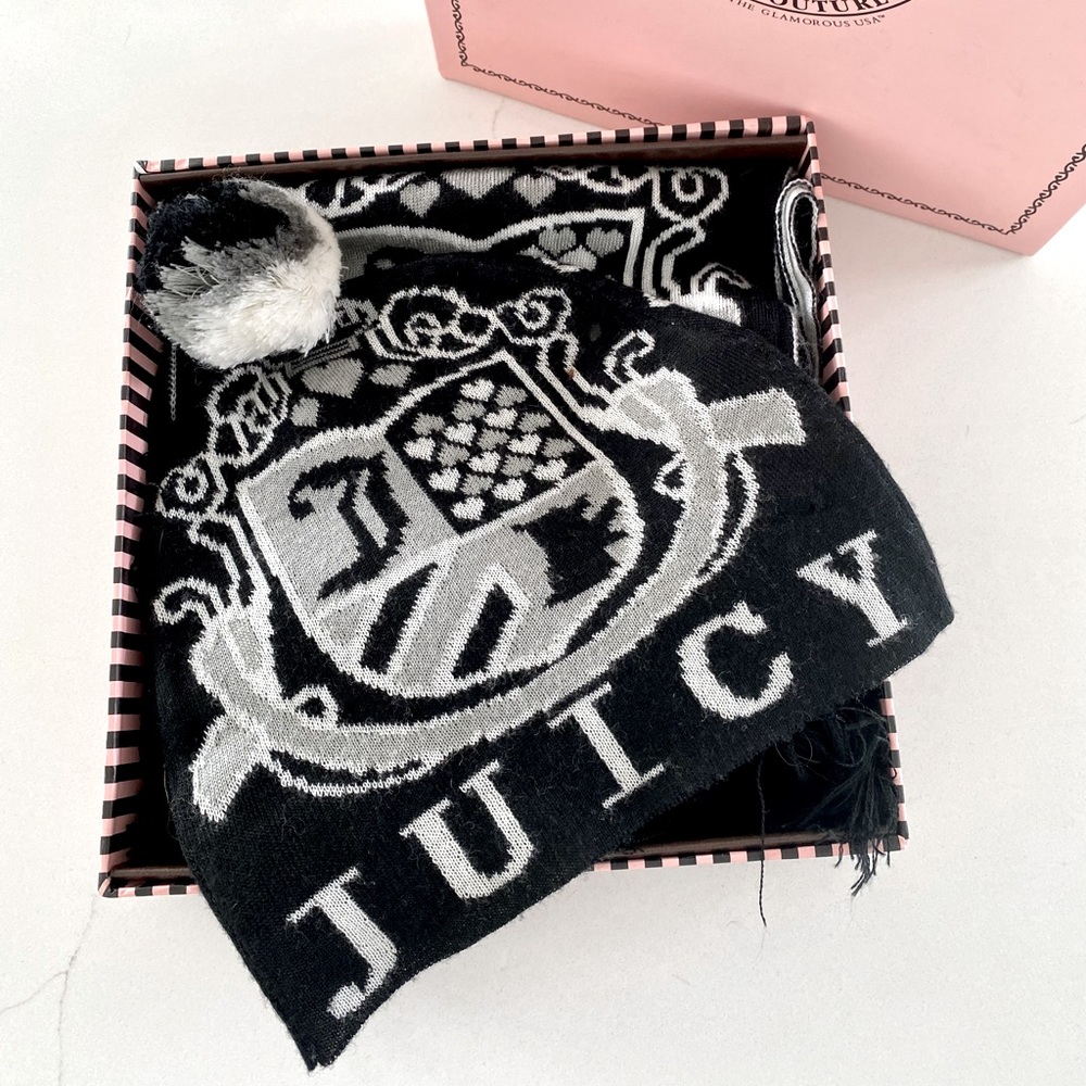 Juicy Couture toque and scarf set